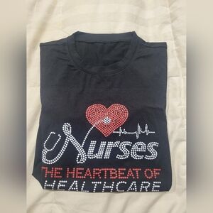 Black Nurses Heartbeat T-Shirt
